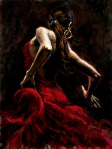 Fabian Perez: Dancer in red